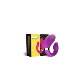 Vibromasseur forme U Violet pour couple avec double moteurs 